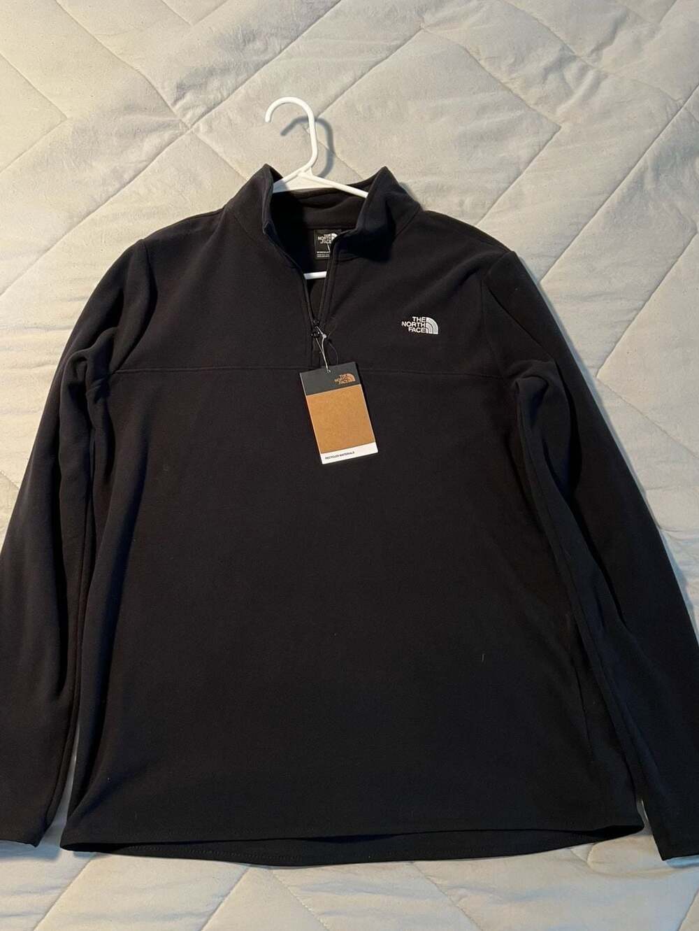 The North Face Women's TKA Glacier 1/4 Zip Fleece Pullover TNF Black Size L